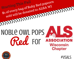 Noble Owl Pops Red For ALS Association's Wisconsin Chapter